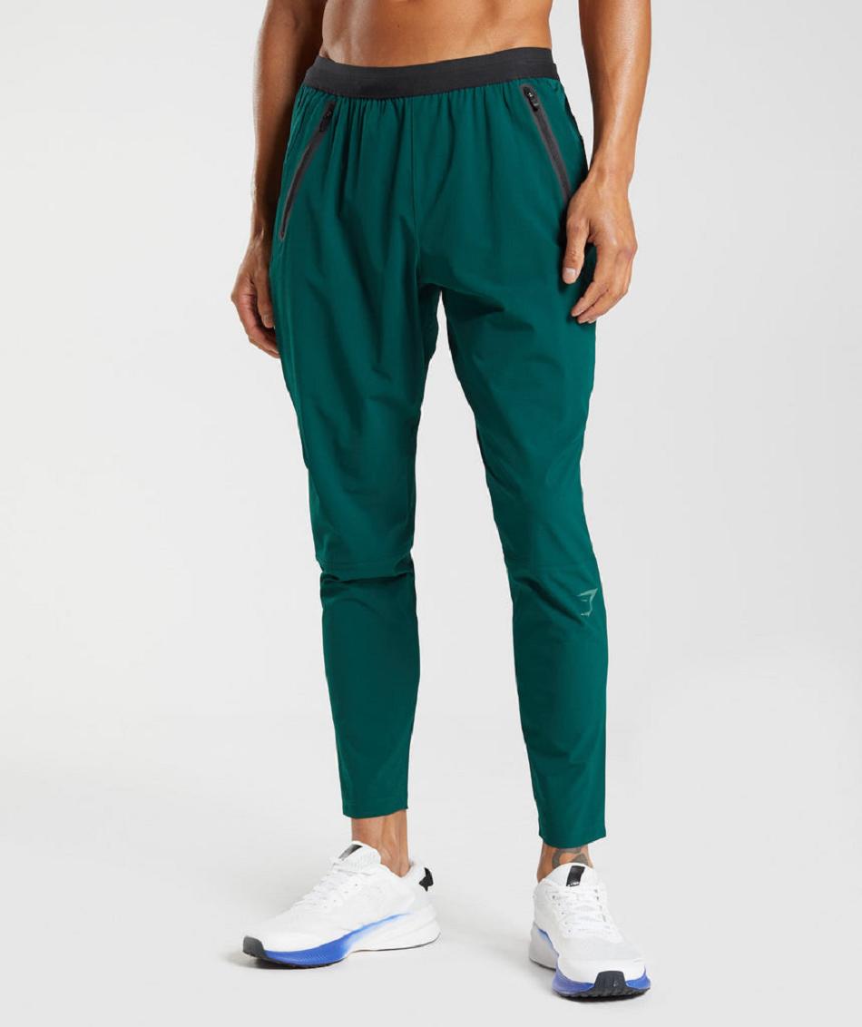 Pantalones Jogger Gymshark Híbrido Woven Hombre Verde | CO 3714PJJ